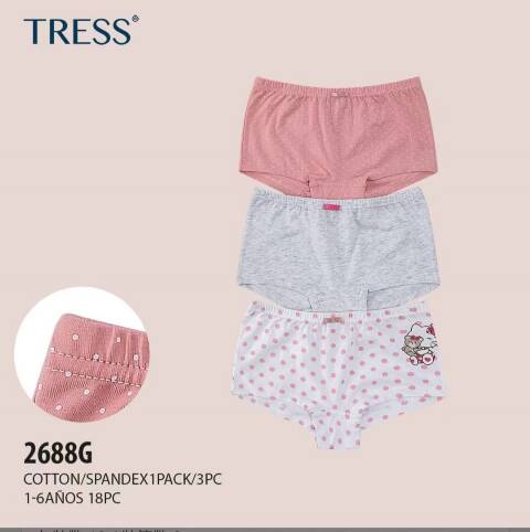 Majtki dziewczęce 2688G Mix kolor 1-6 1