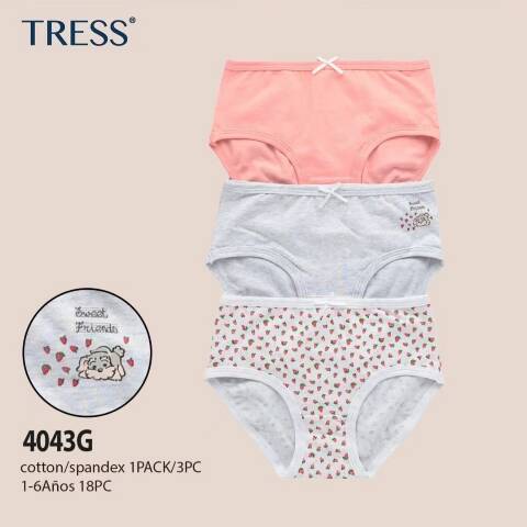 Majtki dziewczęce 4043G Mix kolor 1-6 1