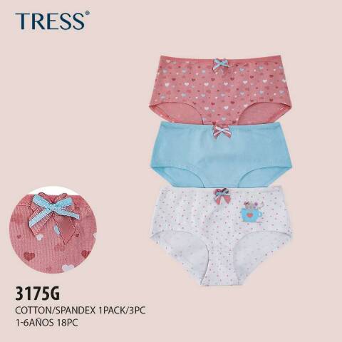 Majtki dziewczęce 3175G Mix kolor 1-6