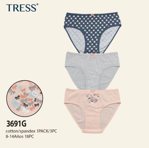 Majtki dziewczęce 3691G Mix kolor 8-14