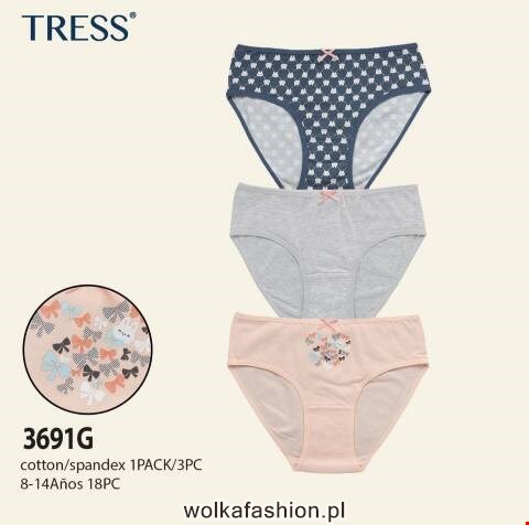 Majtki dziewczęce 3691G Mix kolor 8-14