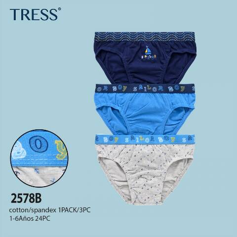 Slipy chłopięce 2578B Mix kolor 1-6