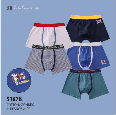 Bokserki chłopięce 5167B Mix kolor 7-14