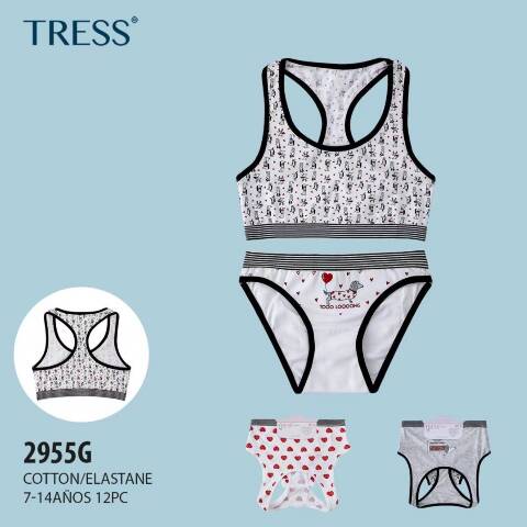 Komplet  dziewczęcy 2955G Mix kolor 7-14