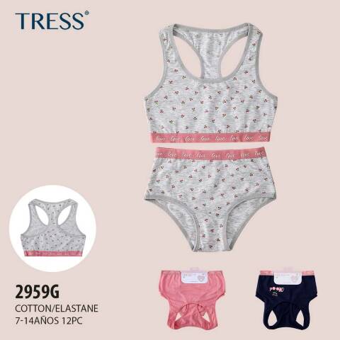 Komplet  dziewczęcy 2959G Mix kolor 7-14 1