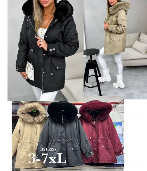 Kurtka damskie zimowa B21539 1 kolor 3XL-7XL 1