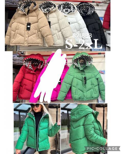 Kurtka damskie zimowa B218118 1 kolor S-2XL