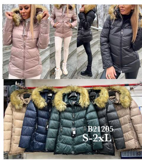 Kurtka damskie zimowa B21205 1 kolor S-2XL