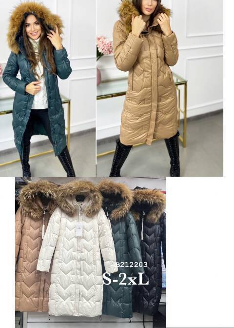 Płaszcze damskie B212203 1 kolor S-2XL