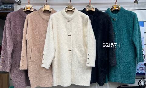 Płaszcze damsk5ie B2187-1 1 kolor Standard