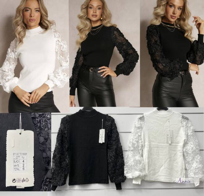 Sweter damskie 3135 MIX KOLOR  Standard  (Towar włoskie) 1