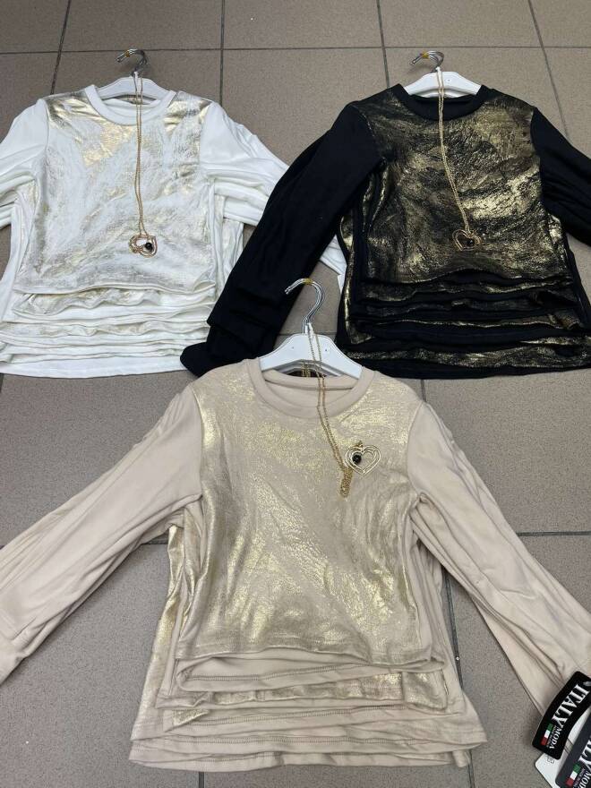 Bluzka dziewczęca 3169 1 kolor  4-14