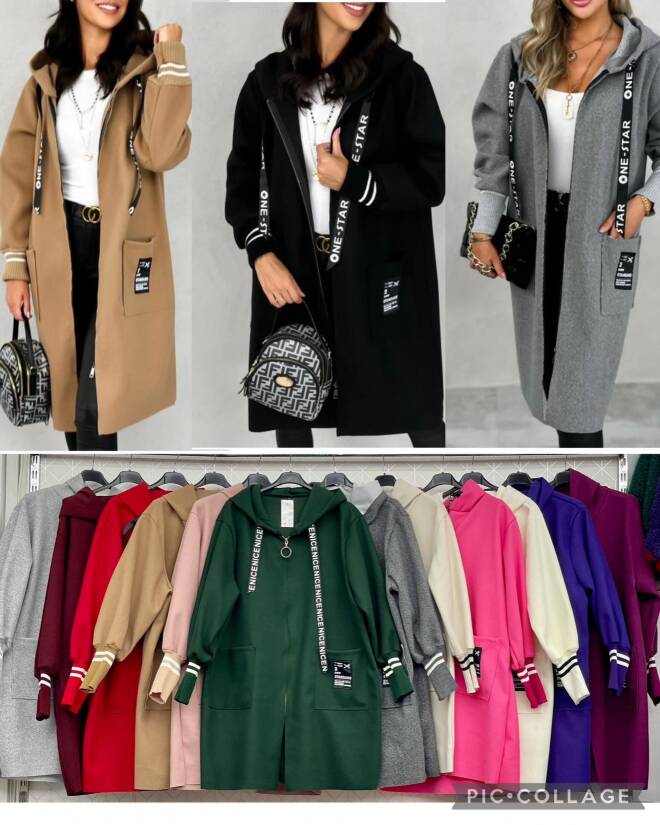 Płaszcze damskie 3183 1 kolor  Standard  (Towar włoskie)