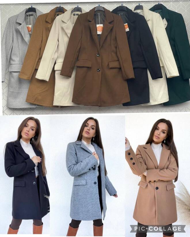 Płaszcze damskie 3200 1 kolor  S-2XL  (Towar włoskie)