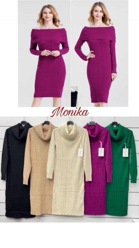 Sukienka damskie 3234 Mix kolor Standard (Towar Włoskie)