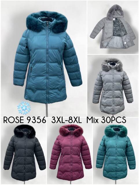 Kurtka damskie zimowa 9356 1 kolor 3XL-8XL 1