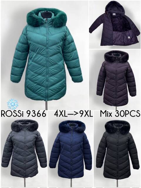 Kurtka damskie zimowa 9366 1 kolor 4XL-9XL