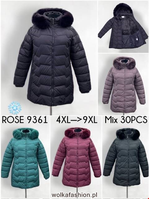 Kurtka damskie zimowa 9361 1 kolor 4XL-9XL 1