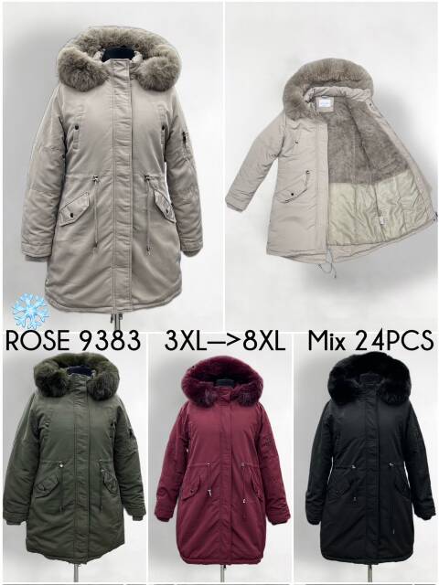 Kurtka damskie zimowa 9383 1 kolor 4XL-9XL
