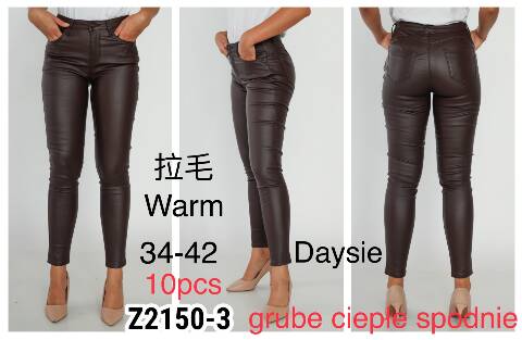 Spodnie z eko-skóry damskie ZG2150-3 1 kolor 34-42