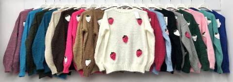 Sweter damskie 3271 Mix kolor Standard (Towar Włoskie)