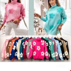 Sweter damskie 3272 Mix kolor Standard (Towar Włoskie)
