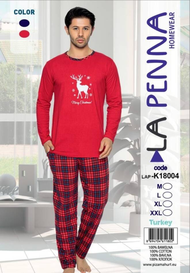 Piżama męskie K18004 MIX KOLOR  M-2XL (Towar Tureckie)
