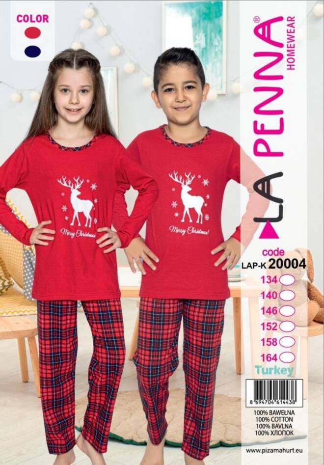 Piżama dziezęce K20004 MIX KOLOR  134-164 (Towar Tureckie) 1
