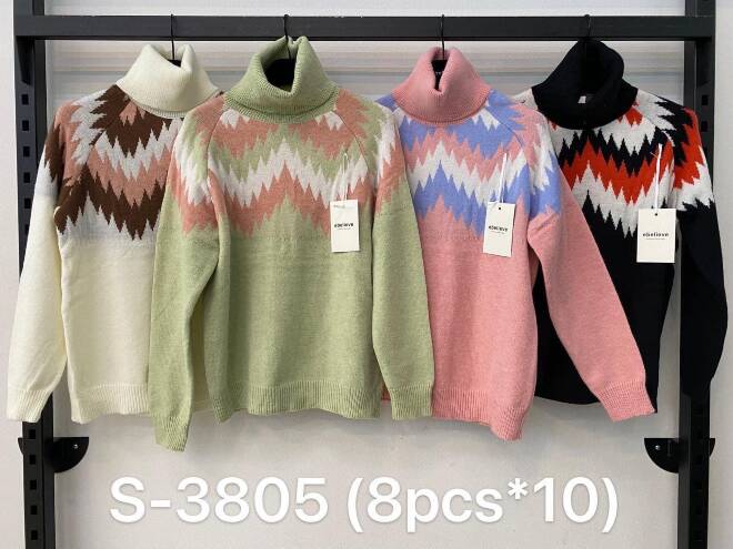 Sweter damskie S-3805 Mix KOLOR  S/M-L/XL 1