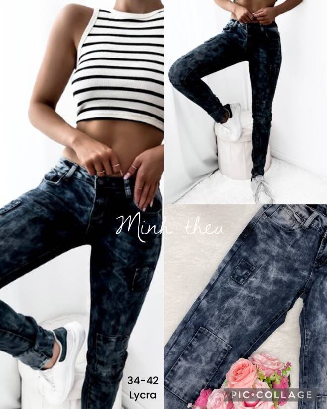 Jeansy damskie 3791 1 kolor  34-42 1