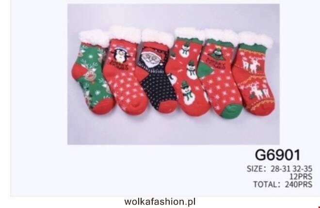 Kapcie-skarpety dziecięce G6901 Mix KOLOR  28-35 1