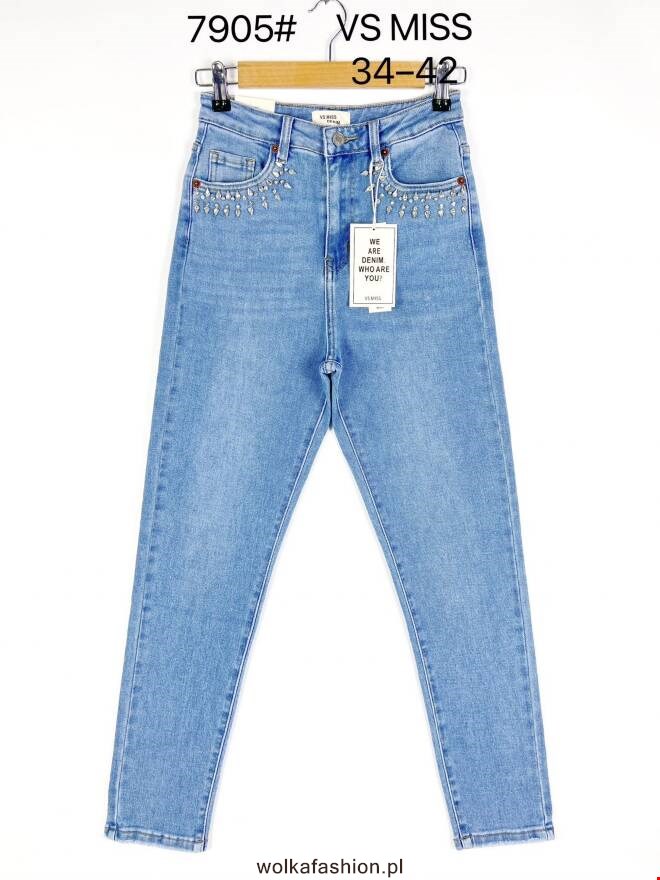 Jeansy damskie 7905 1 kolor  34-42 1