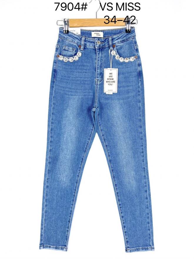 Jeansy damskie 7904 1 kolor  34-42 1