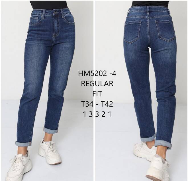 Jeansy damskie HM5202-4 1 kolor  34-42