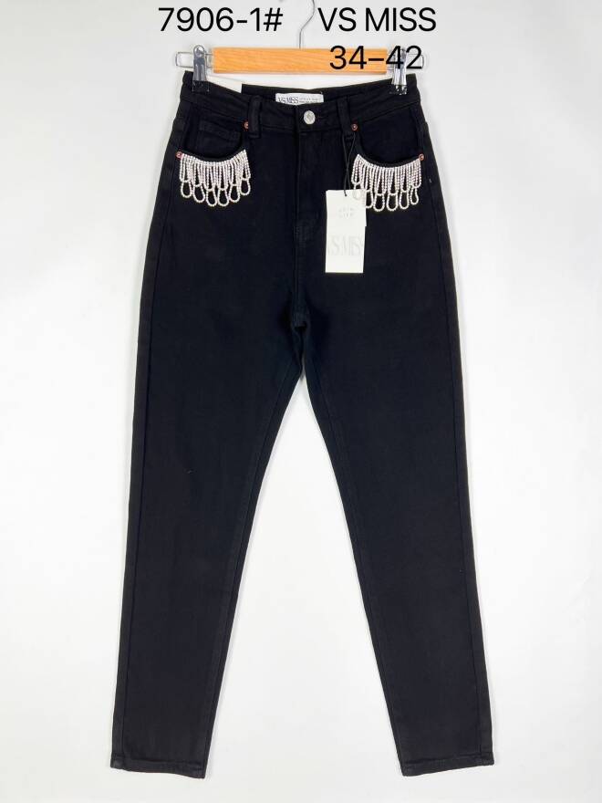 Jeansy damskie 7906-1 1 kolor  34-42 1