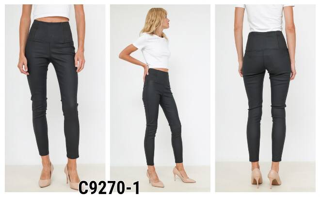 Spodnie z eko-skóry damskie C9270-1 1 kolor  34-42