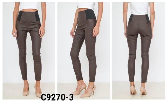 Spodnie z eko-skóry damskie C9270-3 1 kolor  34-42