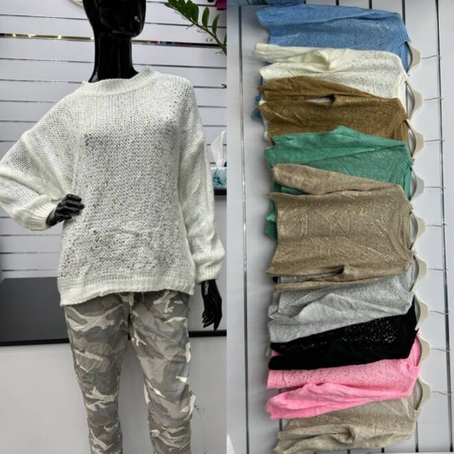 Sweter damskie 4091 MIX KOLOR  Standard (Towar włoskie) 1