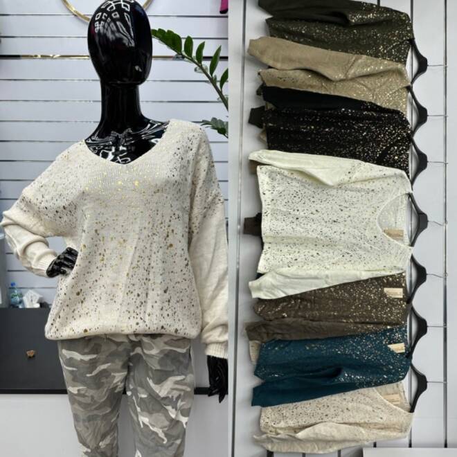 Sweter damskie 4094 MIX KOLOR  Standard (Towar włoskie) 1
