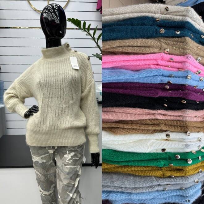 Sweter damskie 4096 MIX KOLOR  Standard (Towar włoskie) 1