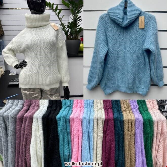 Sweter damskie 4097 MIX KOLOR  Standard (Towar włoskie)