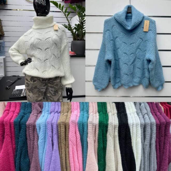 Sweter damskie 4100 MIX KOLOR  Standard (Towar włoskie) 1