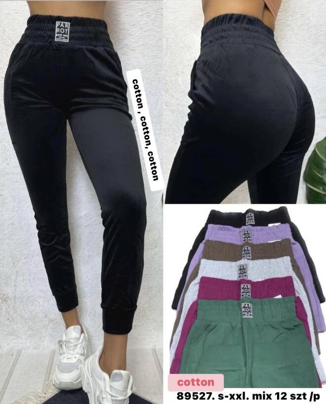 Spodnie welur damskie 89527 Mix KOLOR  S-2XL 1