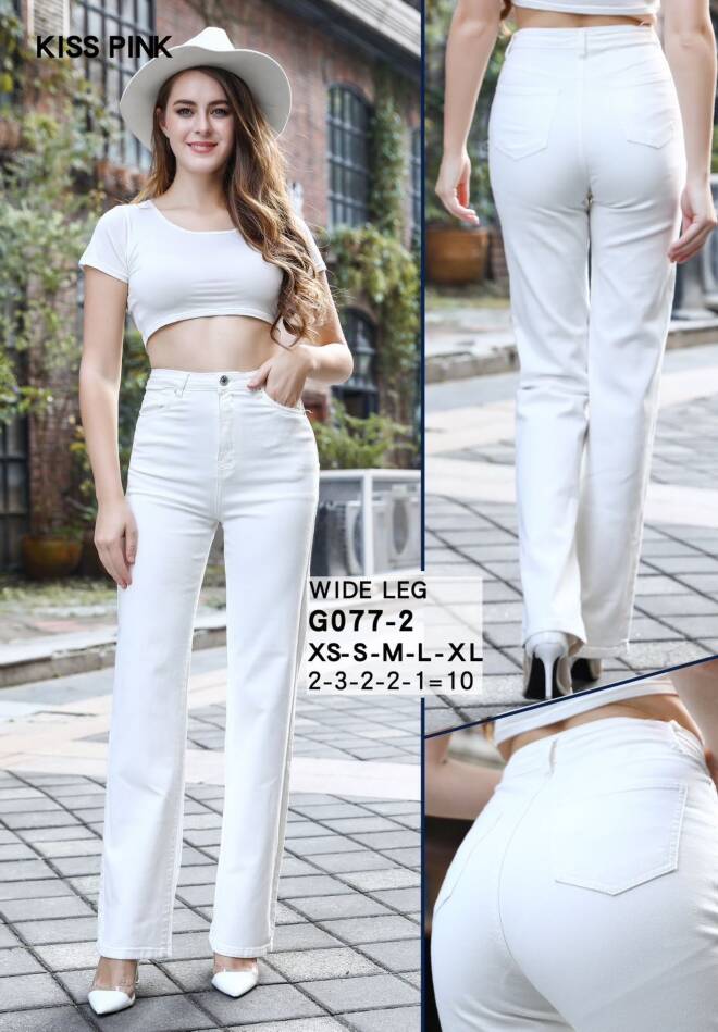 Jeansy damskie G077-2 1 kolor  XS-XL