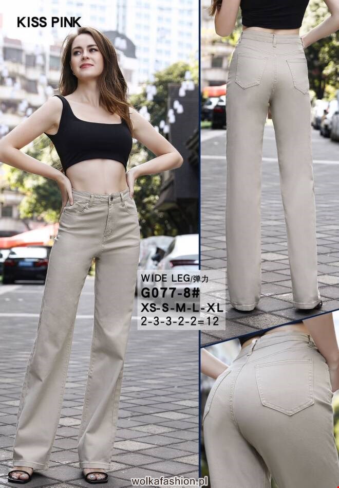 Jeansy damskie G077-8 1 kolor  XS-XL