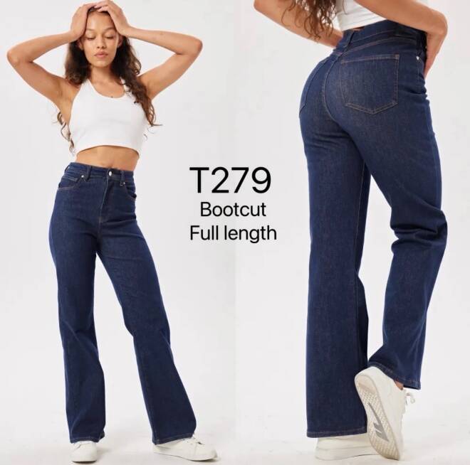 Jeansy damskie T279 1 kolor  XS-XL