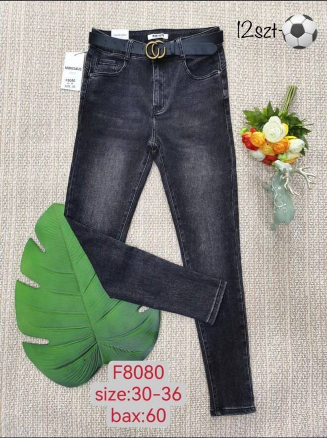 Jeansy damskie F8080 1 kolor  30-36 1