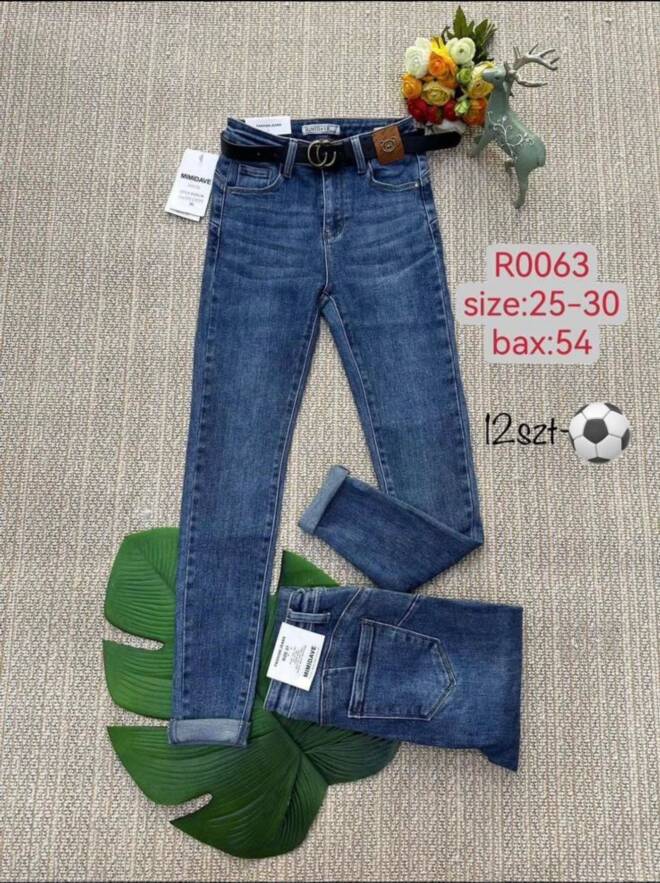Jeansy damskie R0063 1 kolor  25-30