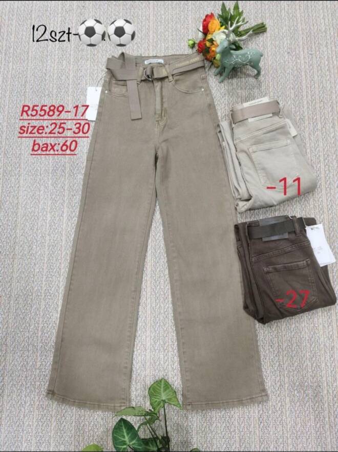 Jeansy damskie R5589-17 1 kolor  25-30 1