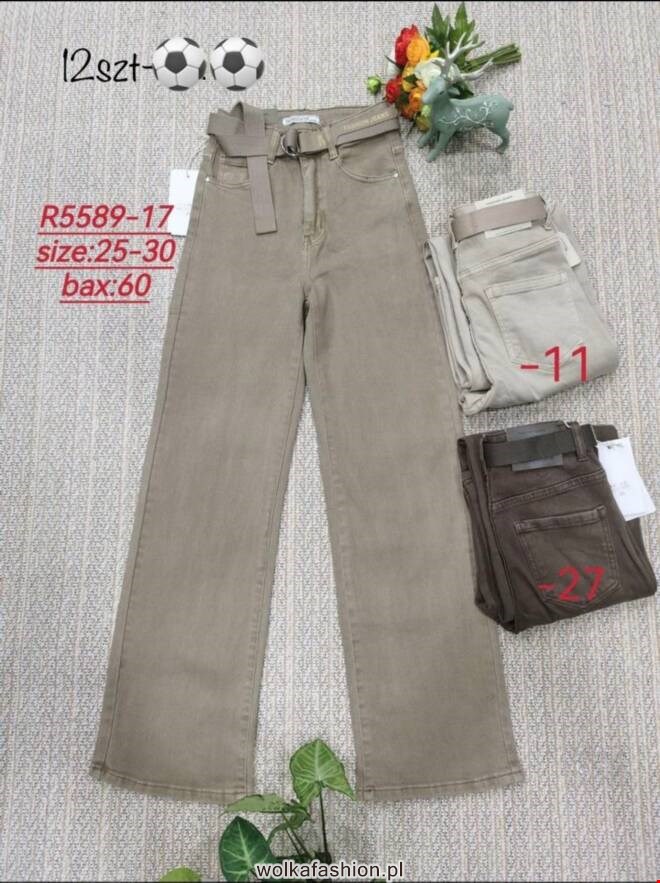 Jeansy damskie R5589-17 1 kolor  25-30